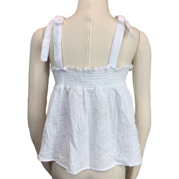 Cupcakes And Cashmere Ruched Tie Strap Boho Top - Picture 2 of 5